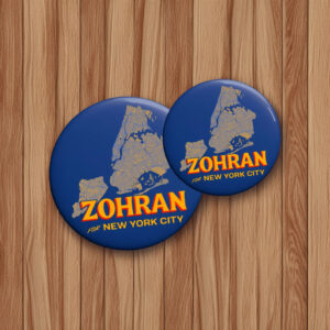 Zohran Mamdani 2025 NYC Mayor Button – Progressive Democrat Pin