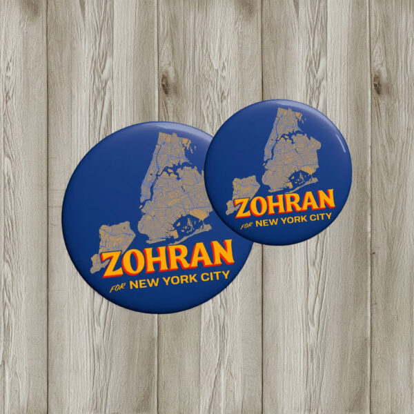 Zohran Mamdani 2025 NYC Mayor Button – Progressive Democrat Pin