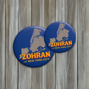Zohran Mamdani 2025 NYC Mayor Button – Progressive Democrat Pin