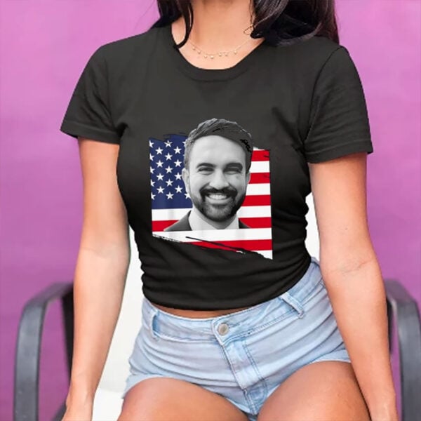 Zohran-Mamdani-American-Flag-Portrait-Campaign-Tee