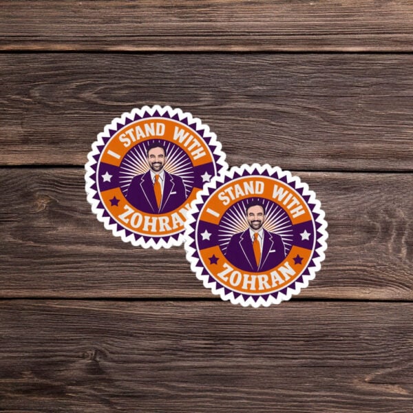 Zohran Mamdani NYC Mayor Support Decal-Vintage I Stand With Zohran Sticker