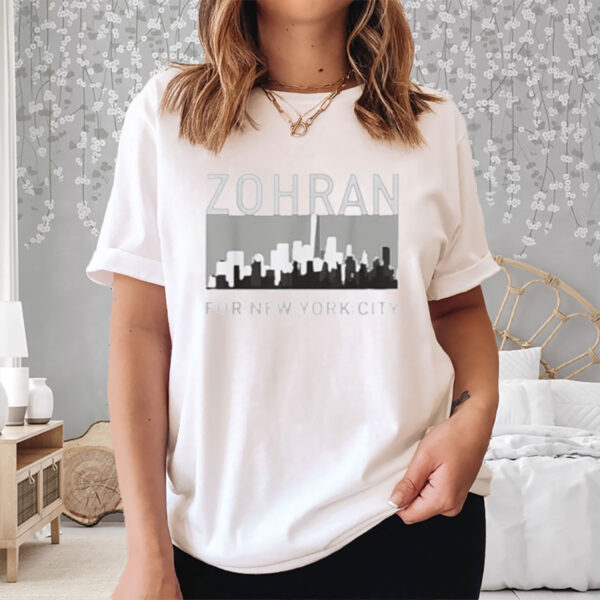 Zohran-Mamdani-T-Shirt-–-For-New-York-City-2025-Campaign-Skyline-Tee