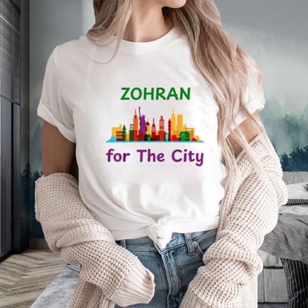 Zohran-Mamdani-for-The-City-Colorful-Skyline-Campaign-Tee