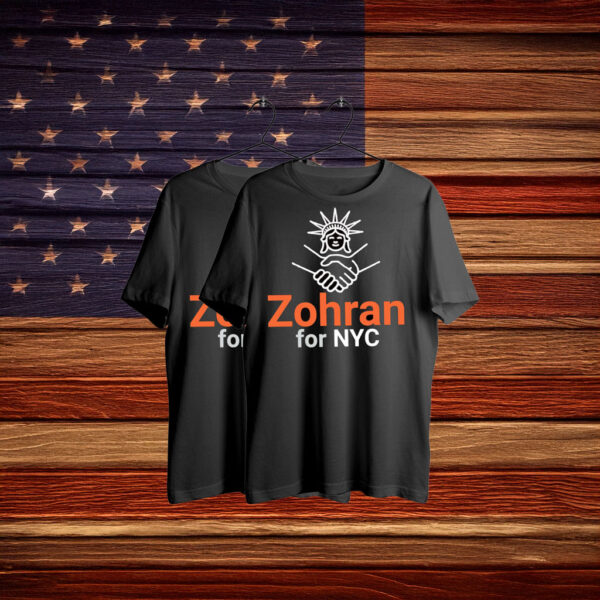 Zohran for NYC Statue of Liberty Unity Handshake Shirt