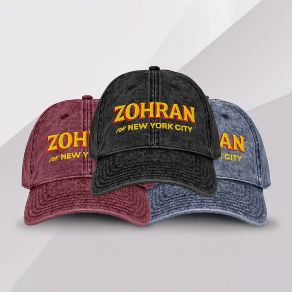 Zohran for New York City Vintage Distressed Hat