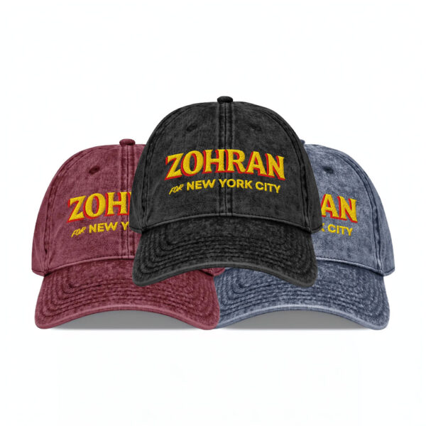 Zohran for New York City Vintage Distressed Hat
