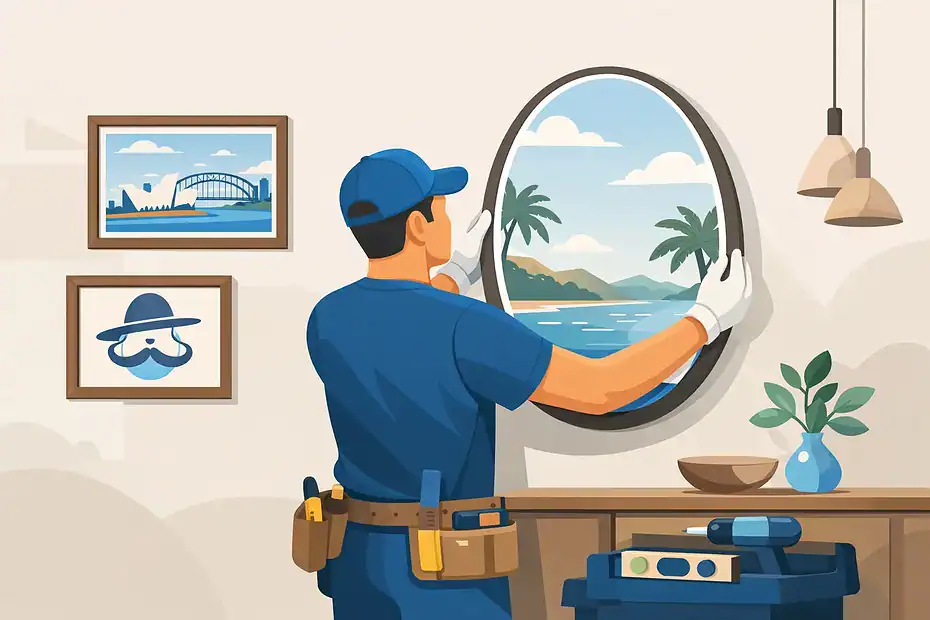 Mirror Hanging Central Coast Done Right
