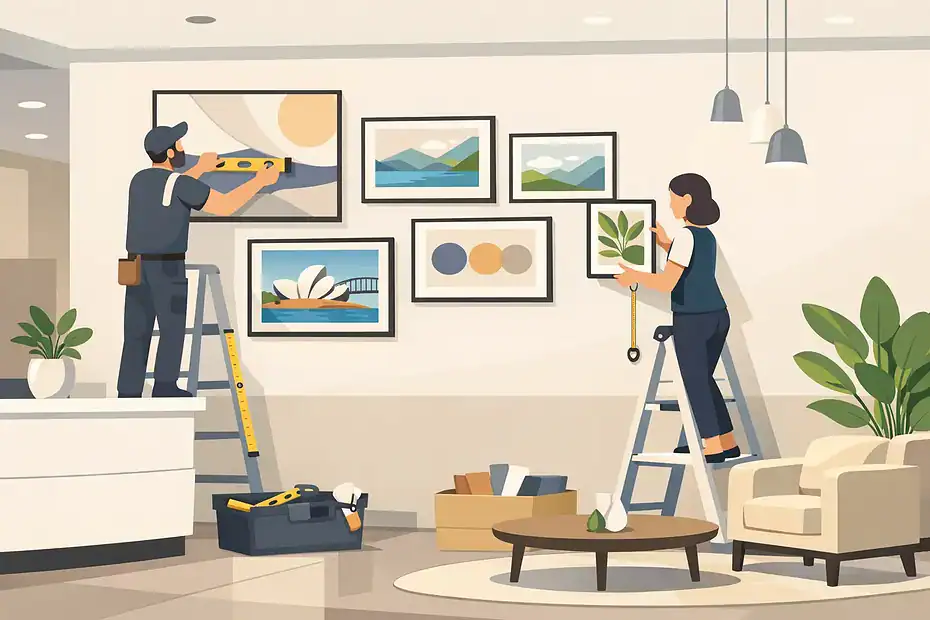 Reception Area Wall Art Installation Tips