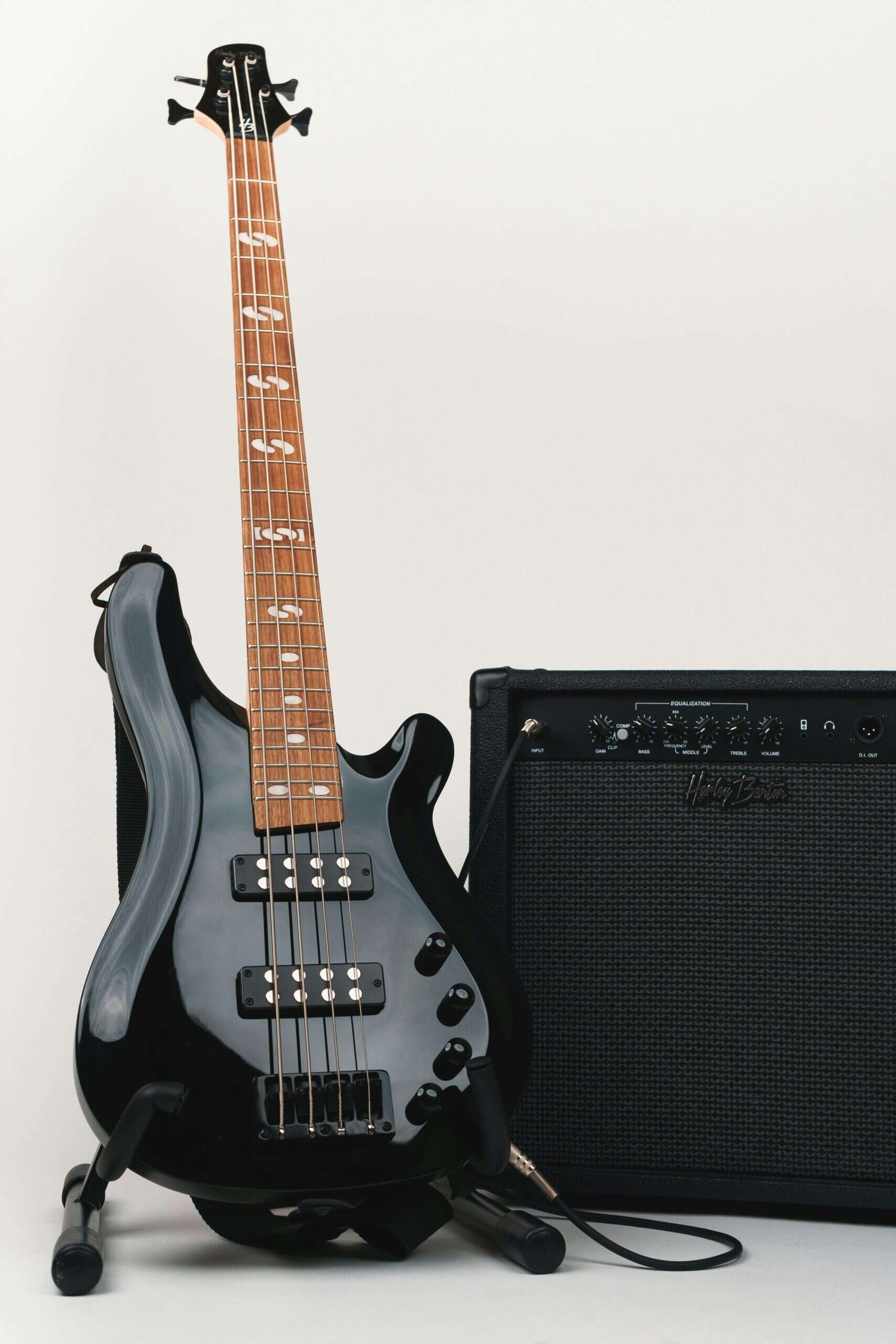 A bass guitar and amp are essential for beginner bass gear