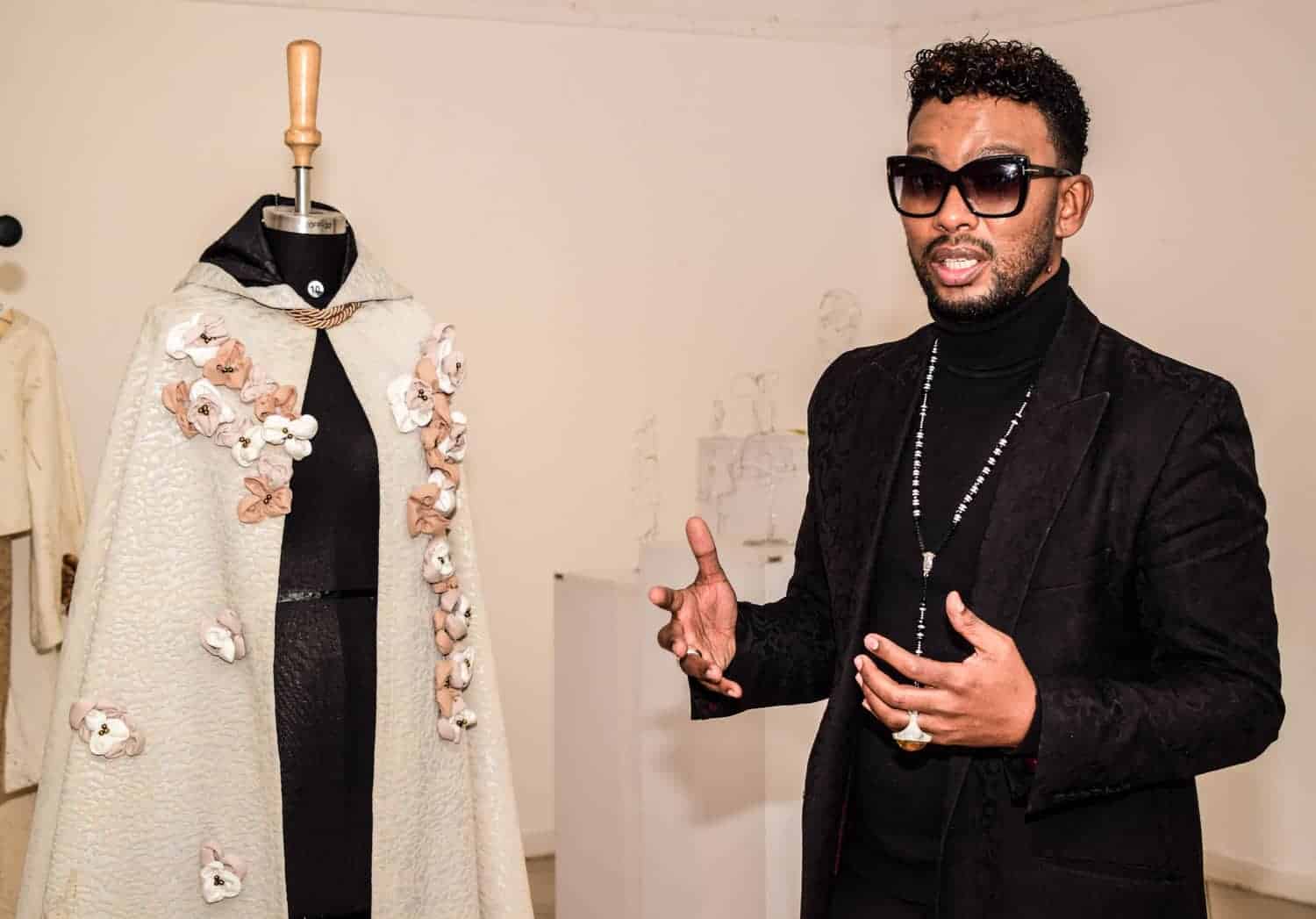 African fashion designer David Tlale presenting his latest collection.