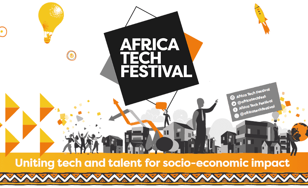 Africa Tech Festival logo with tech and innovation icons in Cape Town 2022.