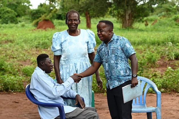 BRAC Project Assistant Derick Baguma has been regularly visiting Aken and his mother Iram for home coaching.