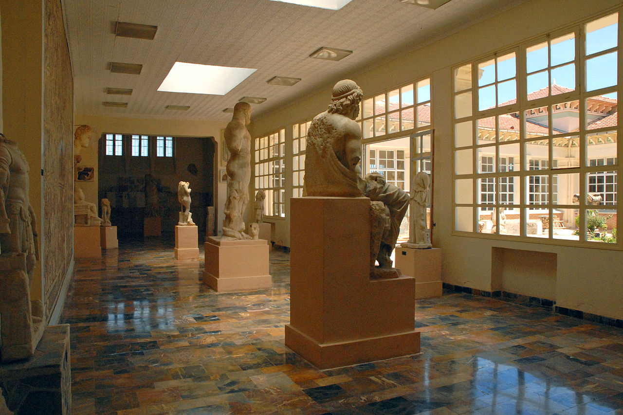 Museum with ancient sculptures and artifacts in Algeria.
