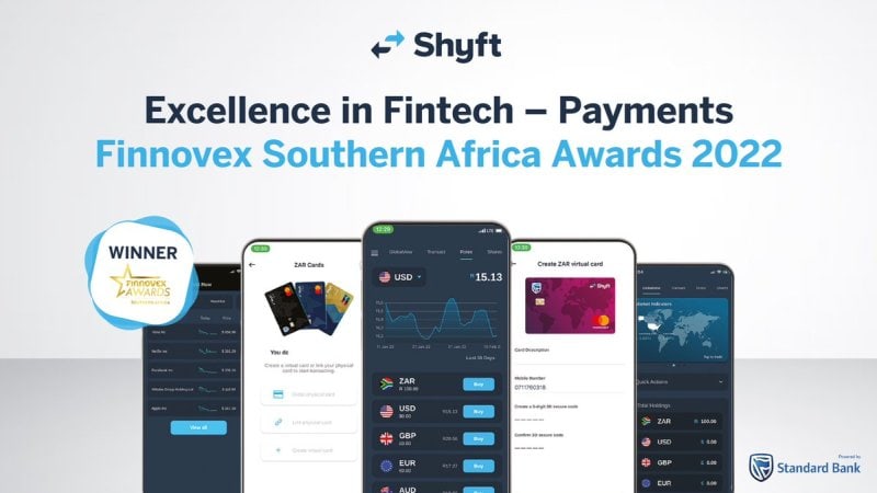 Shyft Awarded The “Excellence In Fintech – Payments” Award At The Finnovex Southern Africa Awards 2022
