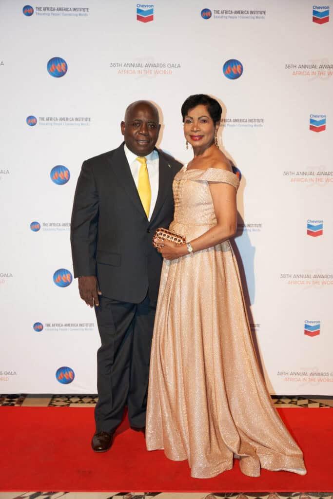 Elegant couple at Africa.com event.