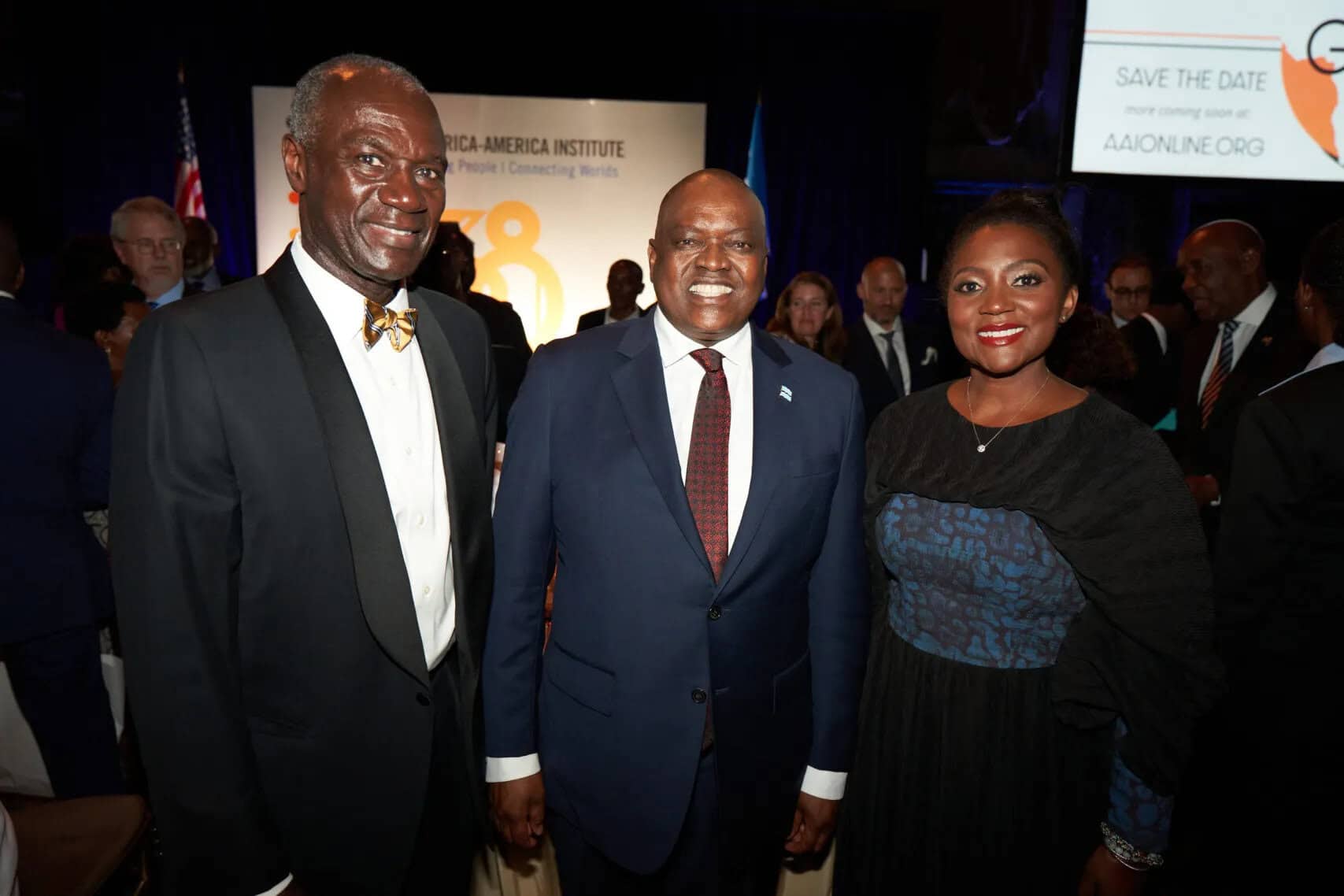 African leaders attending a conference in formal attire.