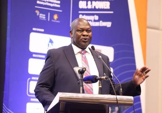 Vice-President of South Sudan speaking at Oil & Power 2022 event.