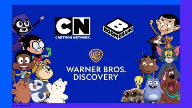 Cartoon characters from Warner Bros. Kids’ channels at awards event.