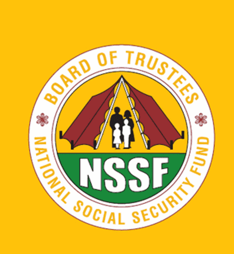 Tanzanian NSSSF logo showing trust and social security support for the community.