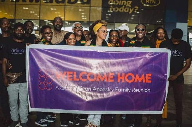 African ancestry family reunion welcomes members home in Ghana.