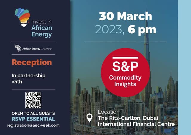 African Energy conference on March 30, 2023, at Dubai's Ritz-Carlton. Focus on African energy invest.