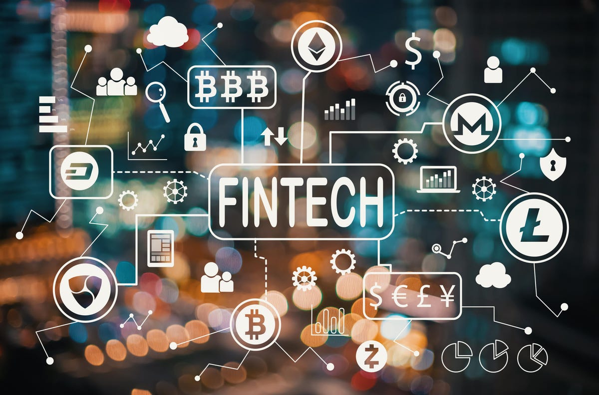 Digital fintech icons representing Africa's emerging financial technology industry.