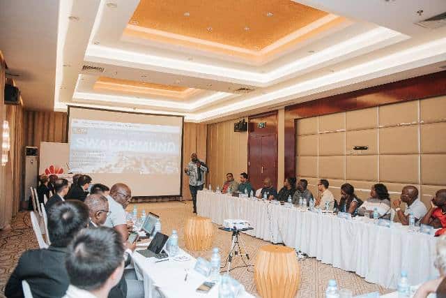 Business conference on Africa’s digital future with Huawei and telecom leaders.