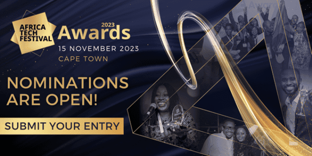 Attendees at the Africa Tech Festival Awards 2023 in Cape Town celebrating innovation.