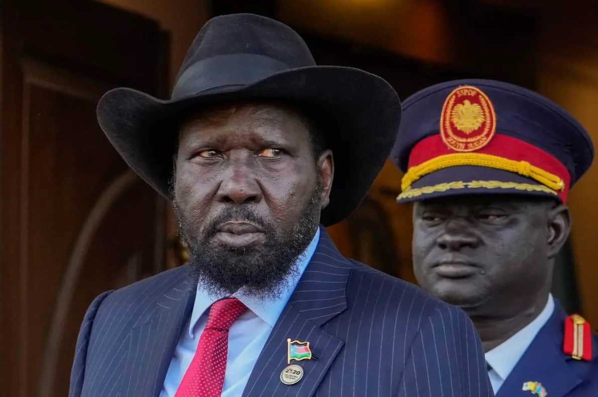 South Sudan official in formal attire during justice event.