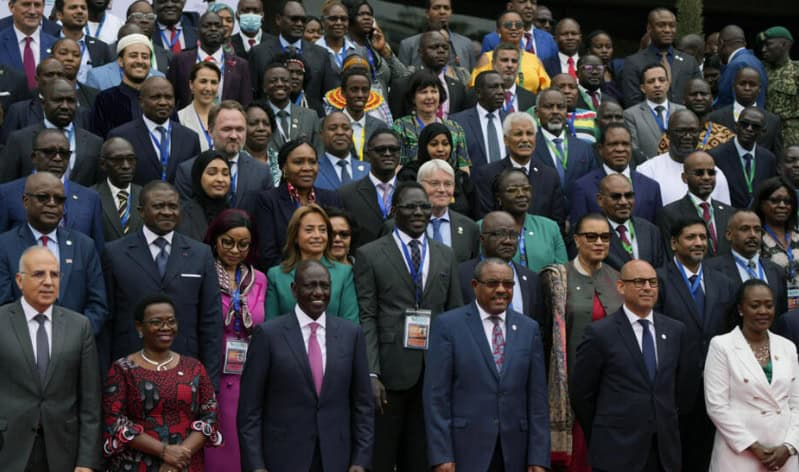 African leaders gather at climate summit addressing urgent climate issues.