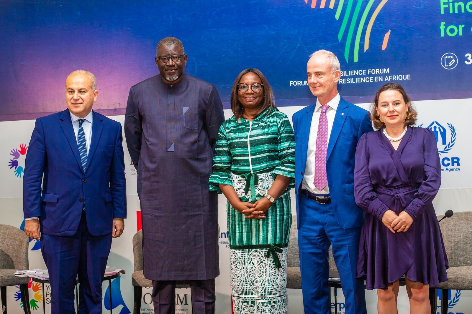 African leaders at the Africa Resilience Forum discussing peace-building investments.