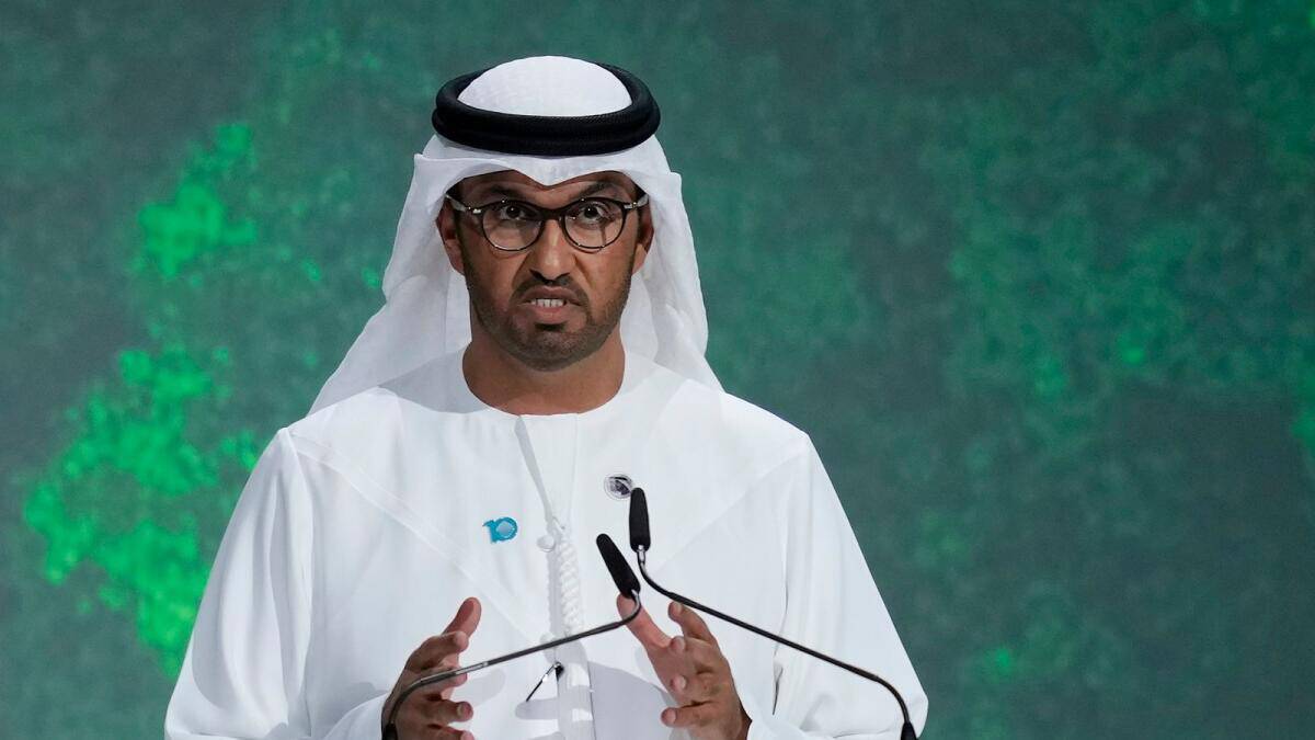 COP28 president calls for worldwide unity on climate change efforts.