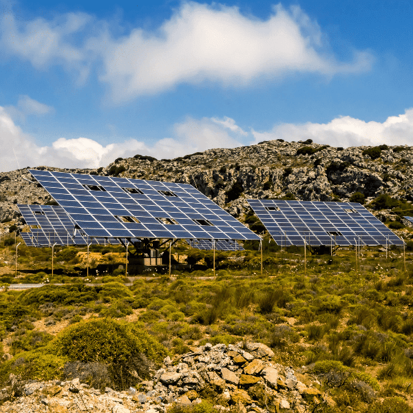 Solar panels in Africa promoting renewable energy and investment opportunities.