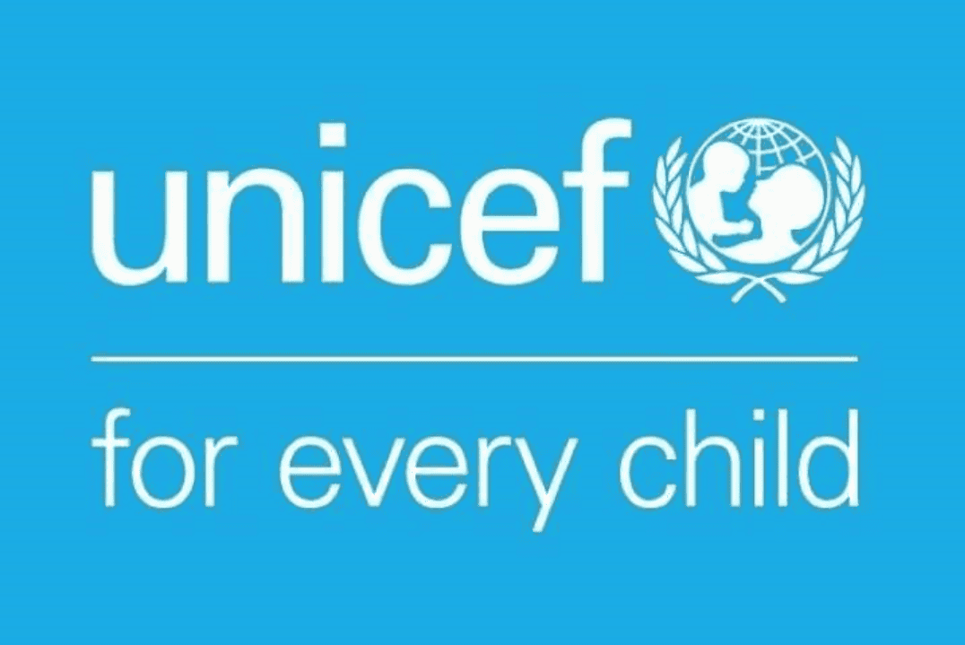 UNICEF logo promoting children's rights and protection against gender-based violence.