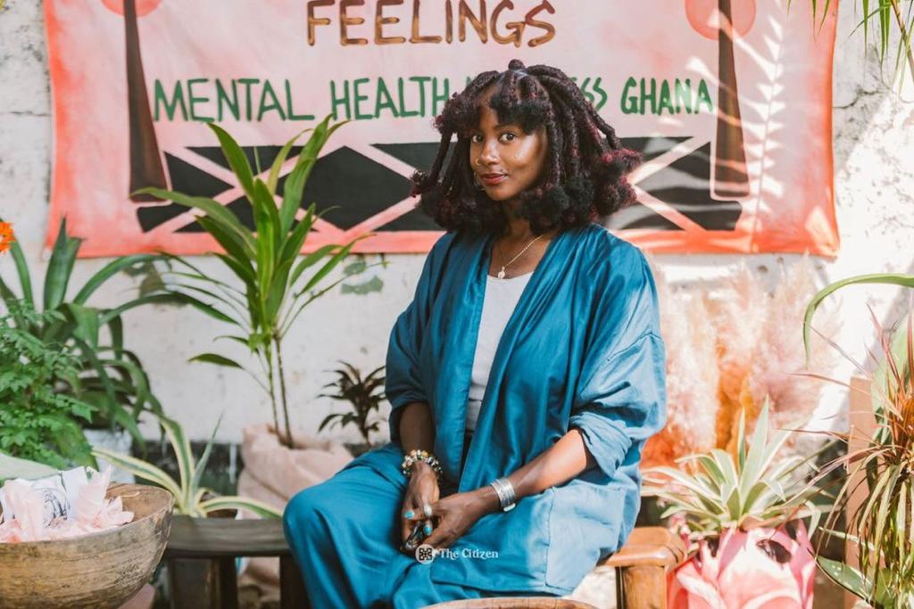 Mental wellness studio opening in Ghana promoting flower therapy and mental health awareness.
