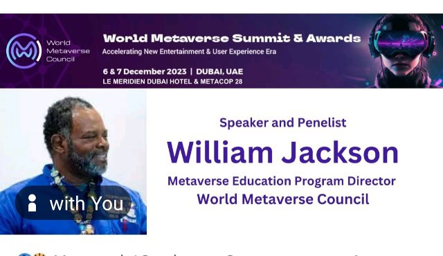 Metaverse technology used to teach African history, featuring a speaker at the World Metaverse Summi.