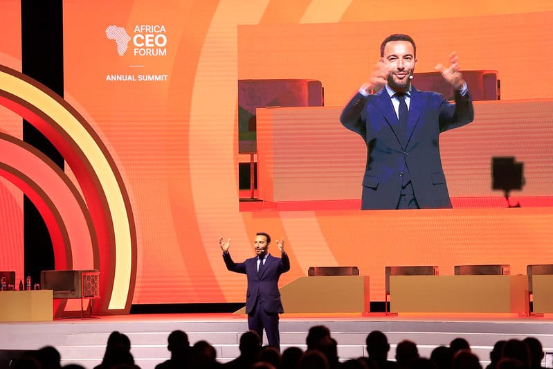 Africa CEO Forum 2024: Business leader delivering speech at the conference.