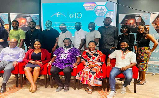 Group of diverse entrepreneurs and professionals at Africa ScaleUP event.