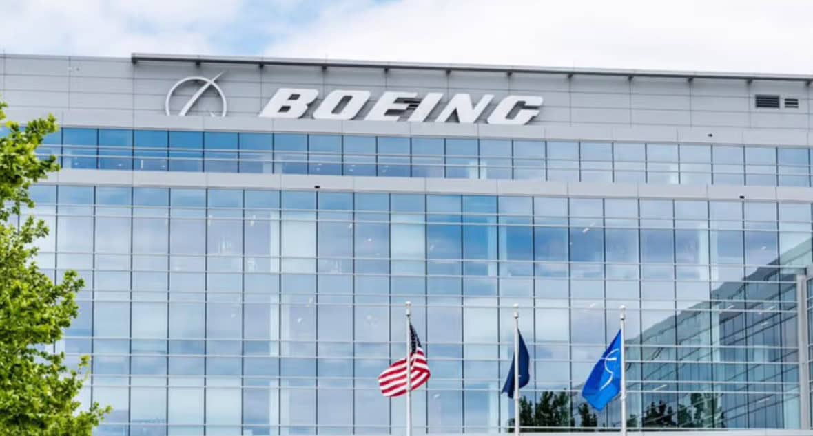 Boeing Ethiopia office building with flags in front, showcasing Africa's new aerospace hub.