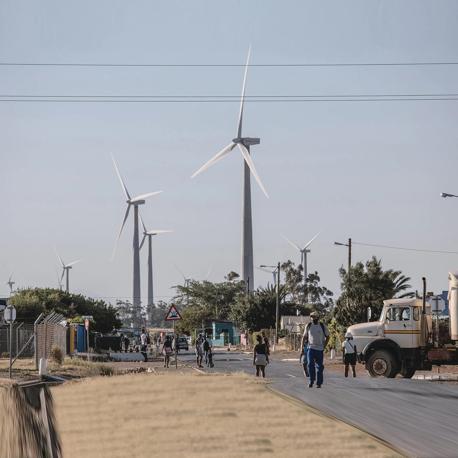 Wind turbines powering sustainable growth in Africa.