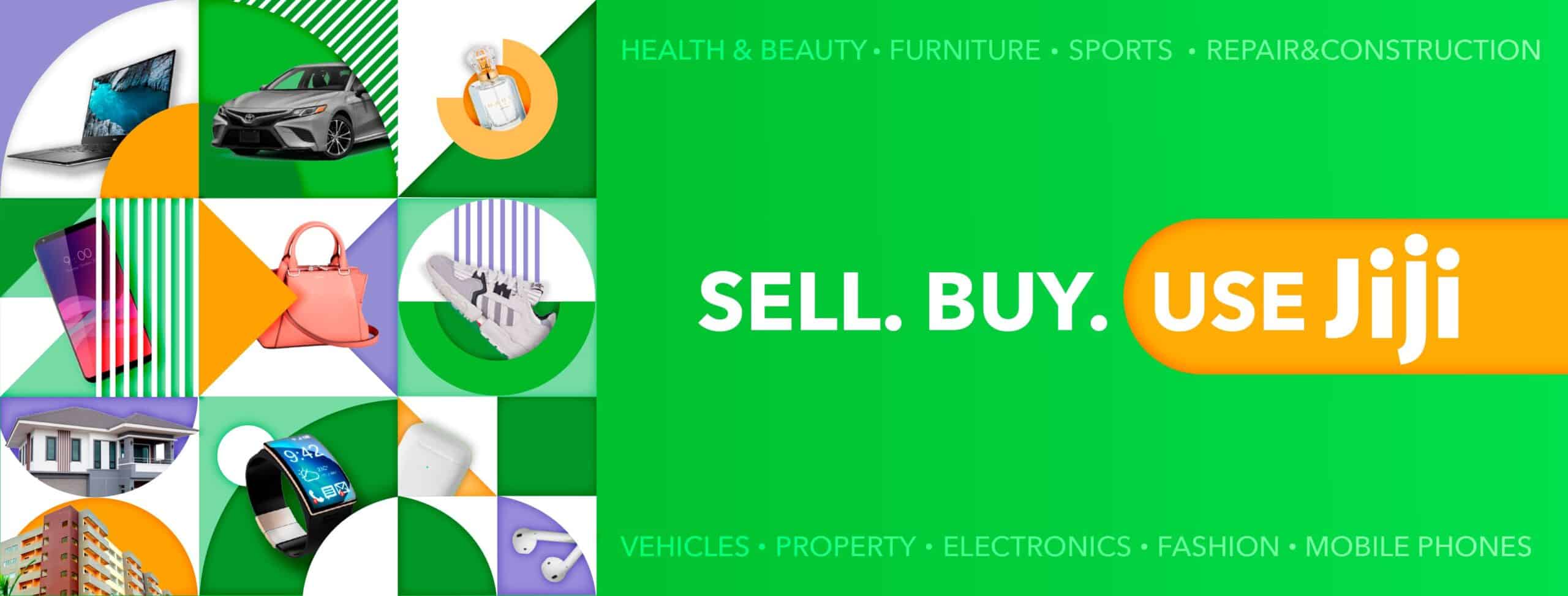 Jiji Ethiopia logo promoting premium services for small and medium enterprises.
