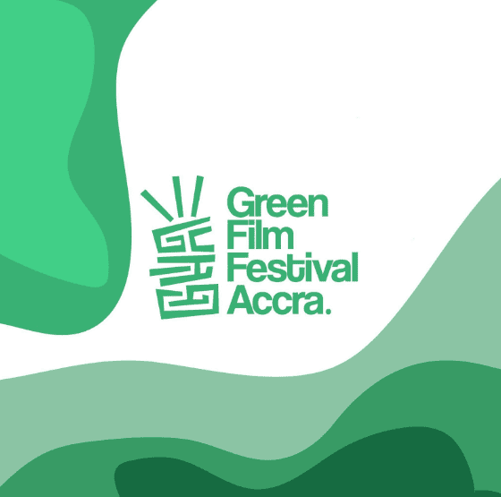 Green Film Festival Accra logo promoting eco-friendly films and sustainability.