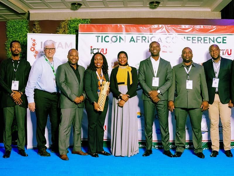 Group of professionals at TICON Africa Conference on tech trends in Africa.