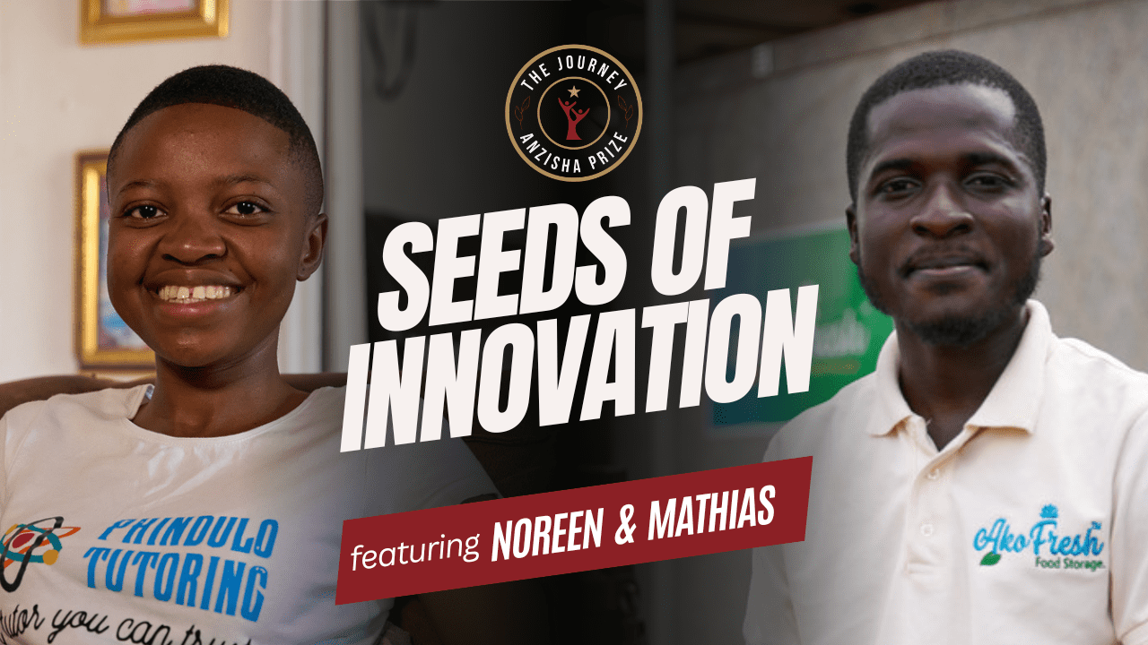 Two young entrepreneurs at the Africa Youth Entrepreneurship documentary launch.