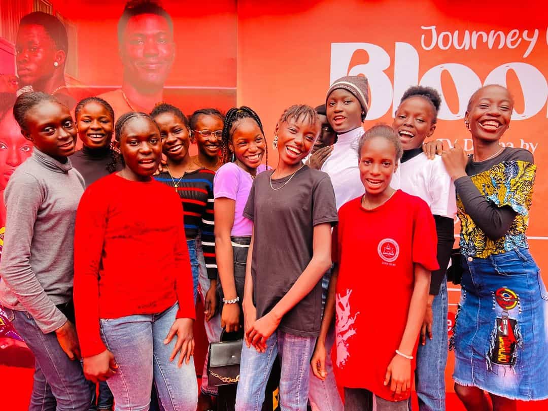 Group of Nigerian teens participating in the "Journey To Bloom" series in Kaduna.