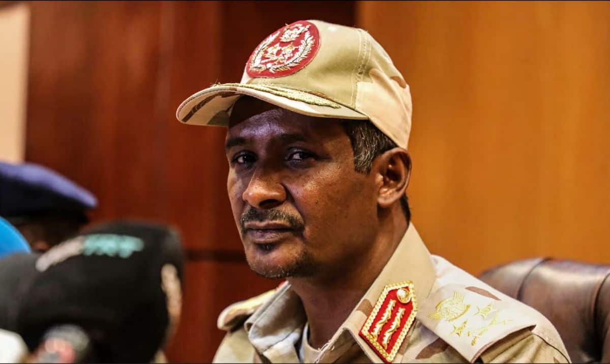 Sanctions official in military uniform, involved in arms procurement for Sudan's RSF.