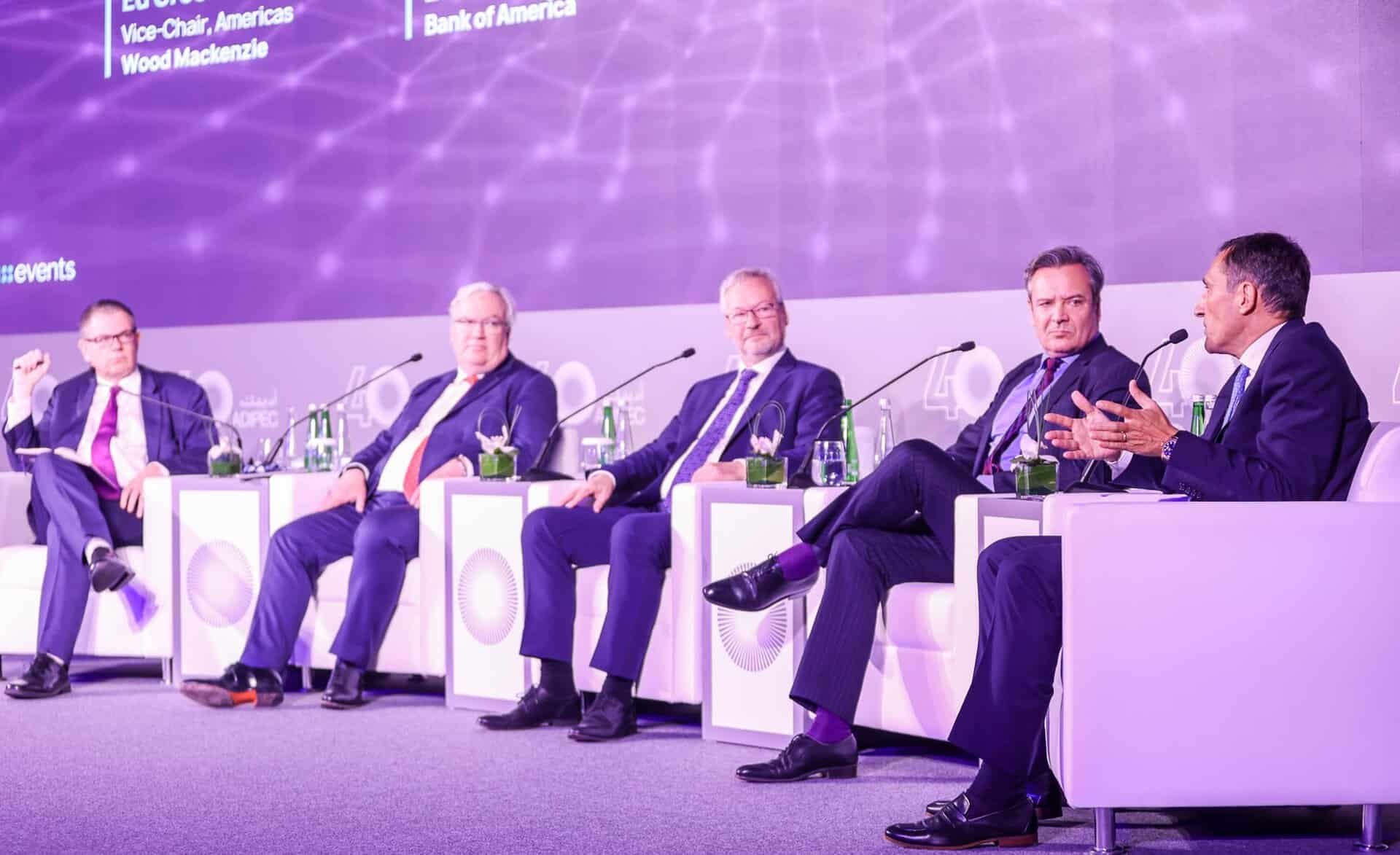 Energy and finance leaders discuss capital mobilization for emerging economies at ADIPEC.
