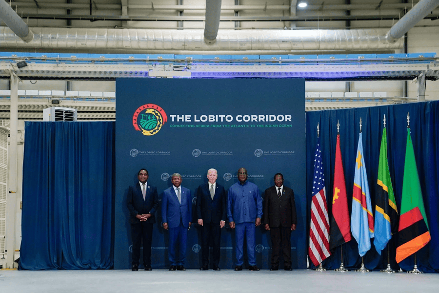 African leaders at Lobito Corridor conference promoting regional connectivity.