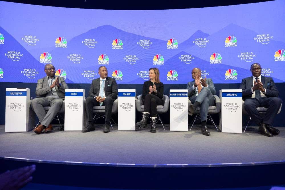Addressing global issues with leaders at the World Economic Forum.