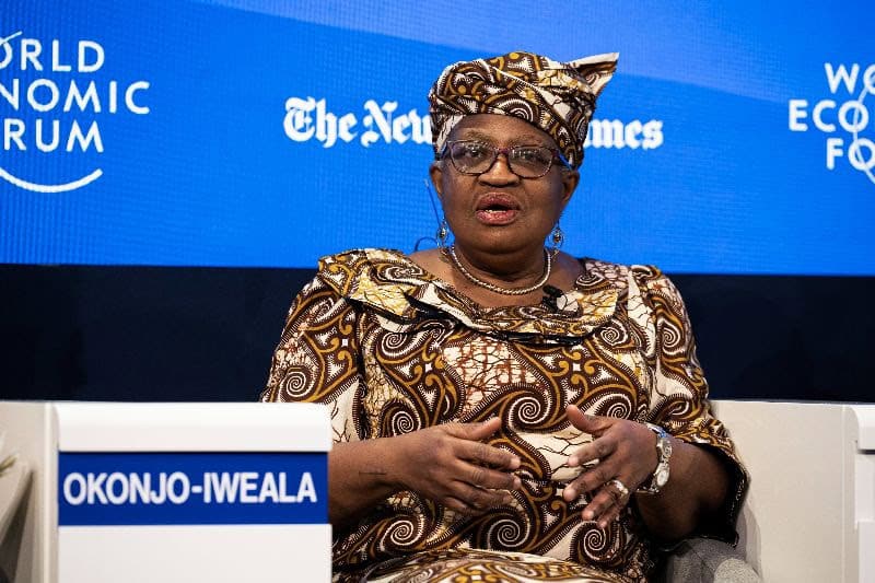 African leader speaking at the World Economic Forum.